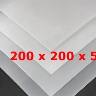 TRANSLUCENT SILICONE SHEET FOOD SAFE 60 SH° (±5) 200 mm X 200 mm X 5mm (±0,4) Thickness